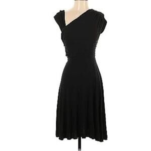 Anthropologie Black One-Shoulder Mini Dress